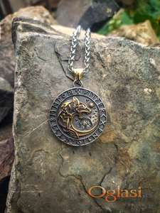 Vuk Privezak Od hirurškog čelika, Viking nakit